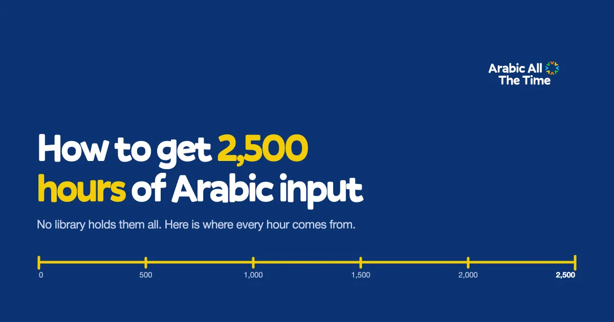 How to Get 2,500 Hours of Arabic Input